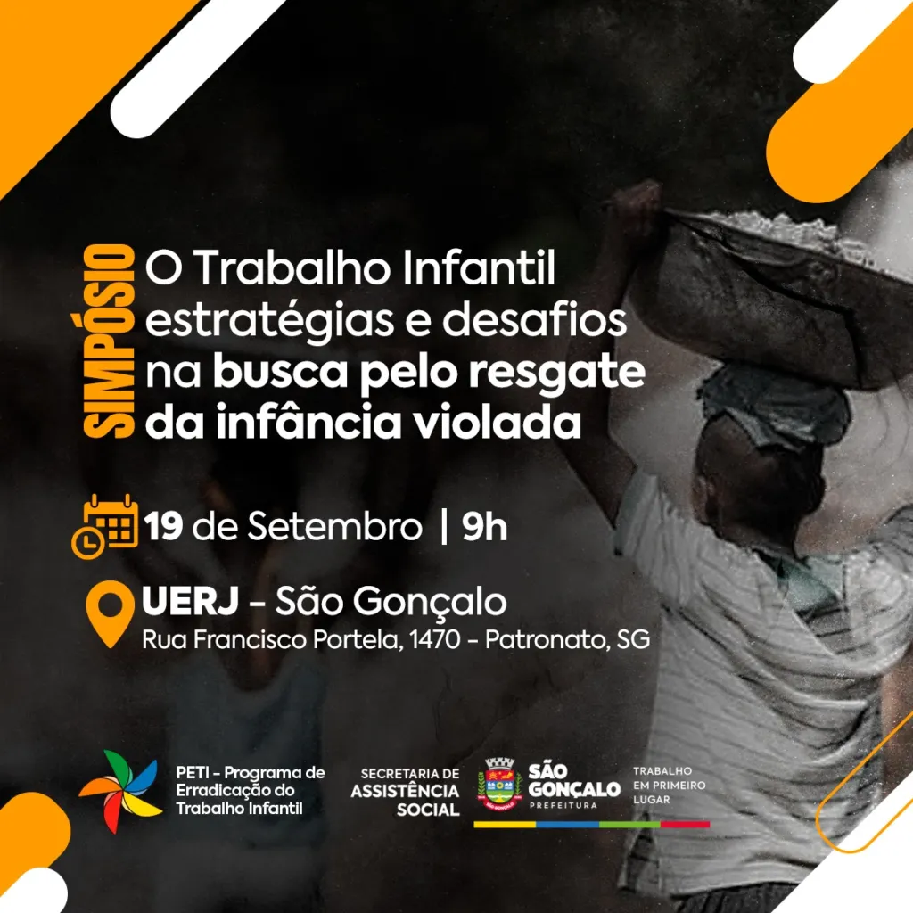 Simpósio sobre trabalho infantil está com inscrições abertas. Imagem: Divulgação